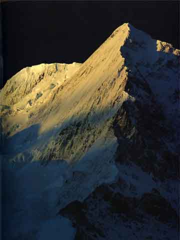 
Broad Peak Central And North Summits Sunrise Chinese Side From 5700m On Godwin-Austen Glacier - The Karakoram: Mountains of Pakistan book
